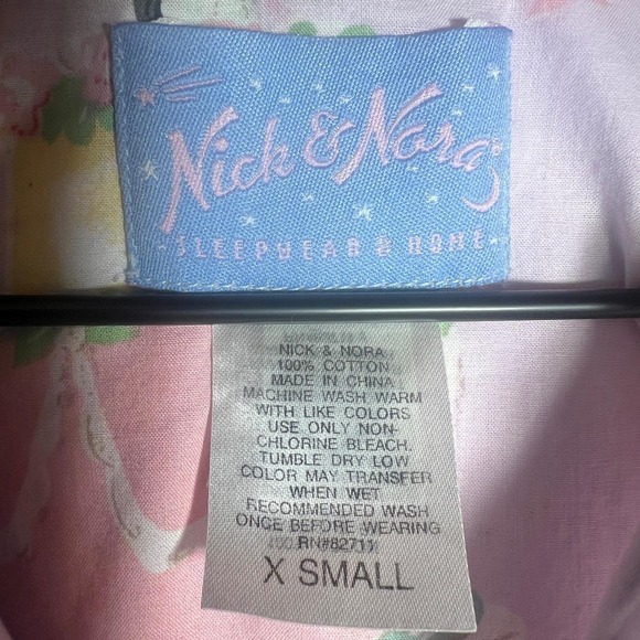 Nick & Nora Vintage Pajama Set in Love and Marriage Print, Women's Size XS - Picture 4 of 16